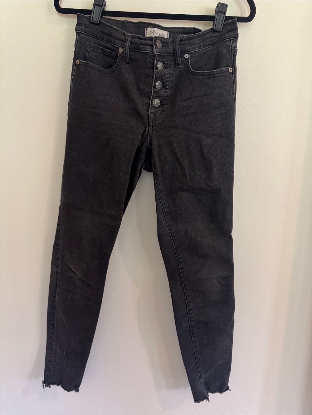 Madewell Black High-Rise Button-Fly Skinny Jeans